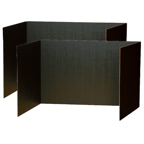 Privacy Boards, Black, 48in x 16in, PK8